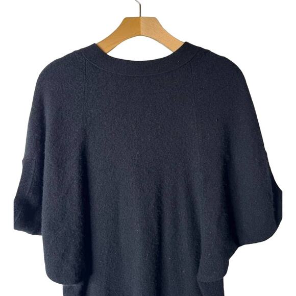 Vince Black Small Cashmere Button-Up Short Sleeve Kimono Dolman Sweater Cardigan - Picture 6 of 12